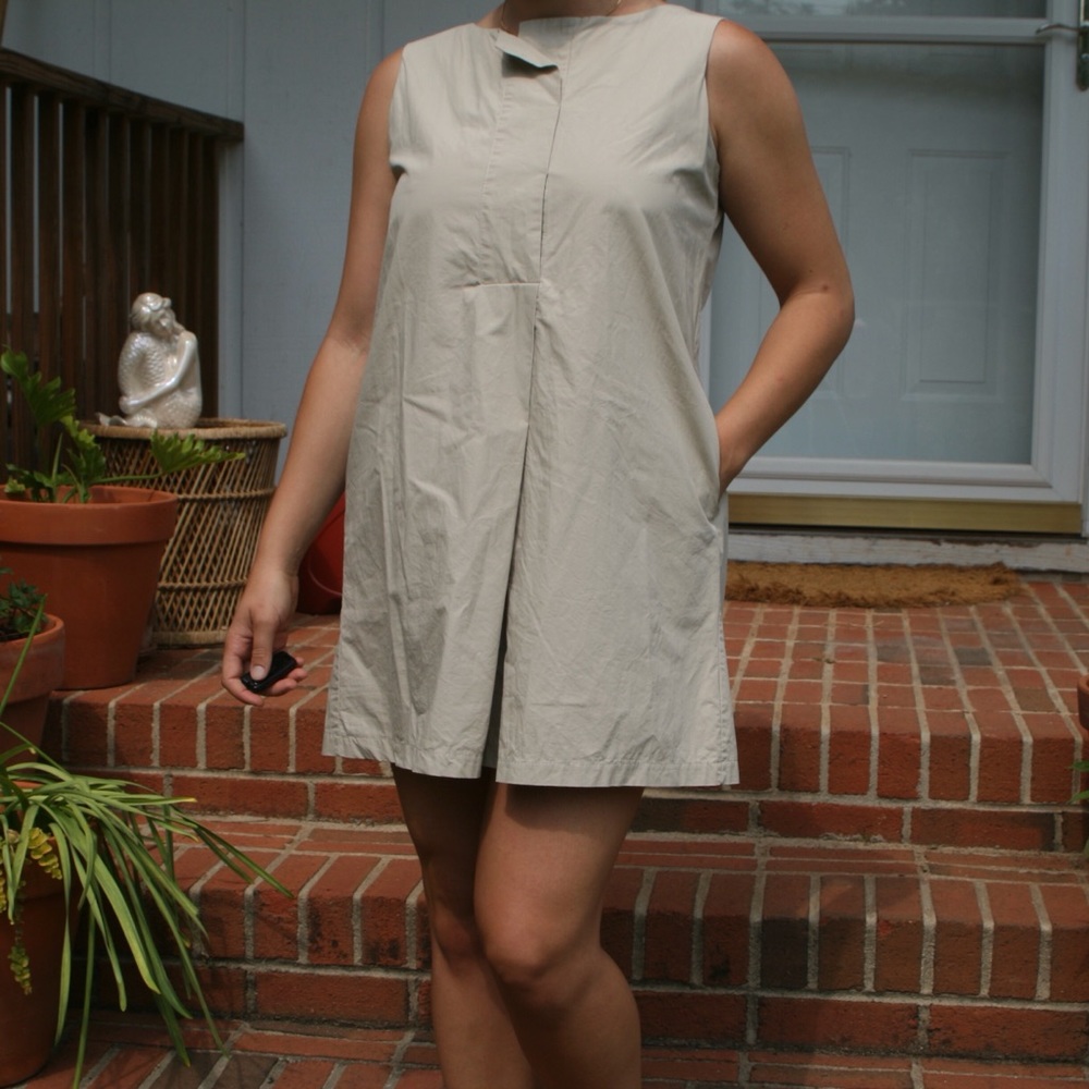 Amici Made In Italy Khaki Box Dress